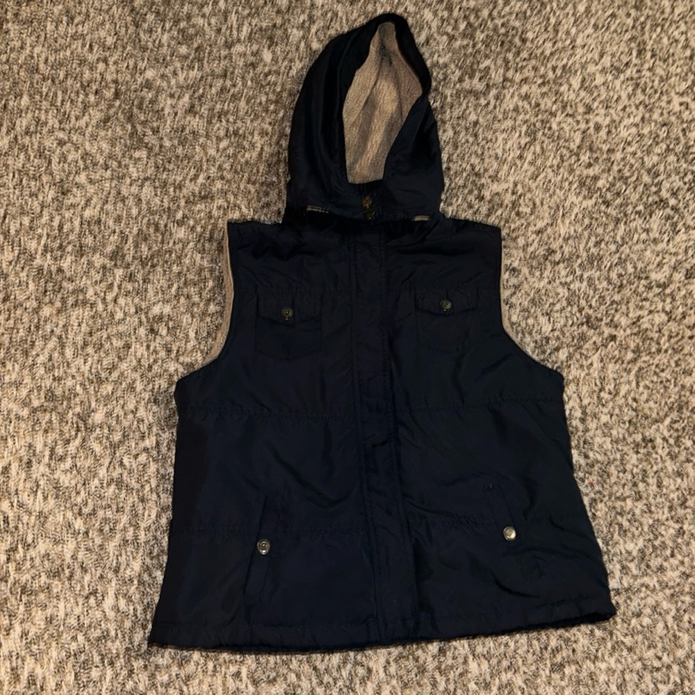 Sonoma Navy Blue ButtonUp Vest w/ Fleece Lining & Pockets